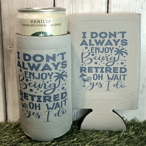 Hand Crafted Other - RETIRED beverage drink Skinny holder water beer can NWT set of 2